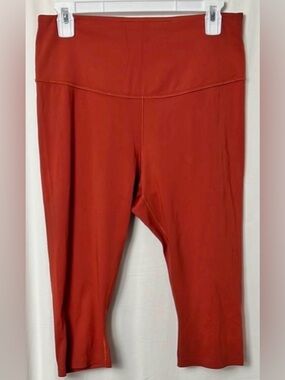 CALIA By Carrie Underwood Rust Red High-Waisted Capri Leggings Size Large
